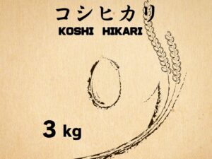 無農薬 コシヒカリ 天日干し米3kg